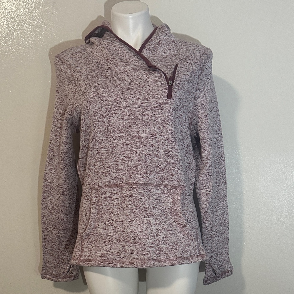 Kyodan Burgundy Heather Cowl Neck Sweater
